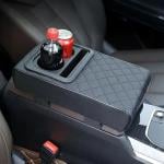 مسند مبطن فاخر للسيارة مع حامل أكواب - 4