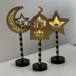 مجموعة ديكورات العيد الخشبية بإضاءة ليد - 17