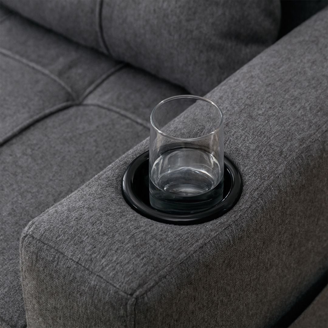 أريكة و سرير بتصميم عصري مع حاملات للأكواب - 9