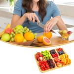 Bamboo Serving Tray with Acrylic Lid - 8