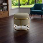 بوف بتصميم دائري و قاعدة معدنية ذهبية - 15