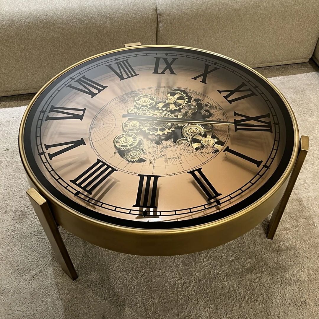 طاولة كلاسيكية بتصميم ساعة تروس فاخرة - 8