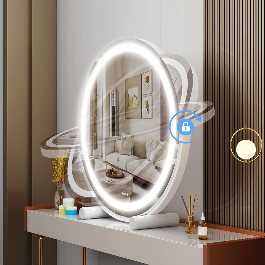 مرآة مكياج دائرية مضيئة - 6