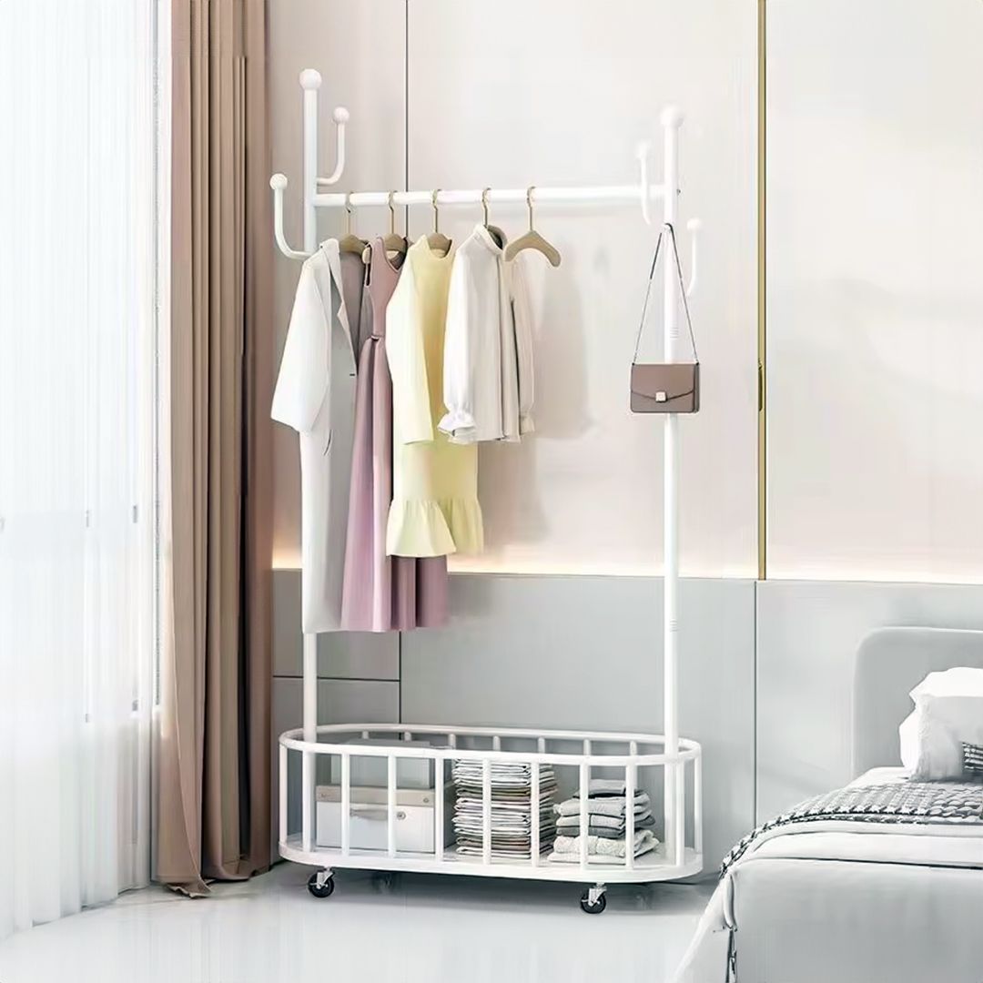 Clothes Stand with Wheels and Basket product thumbnail 8