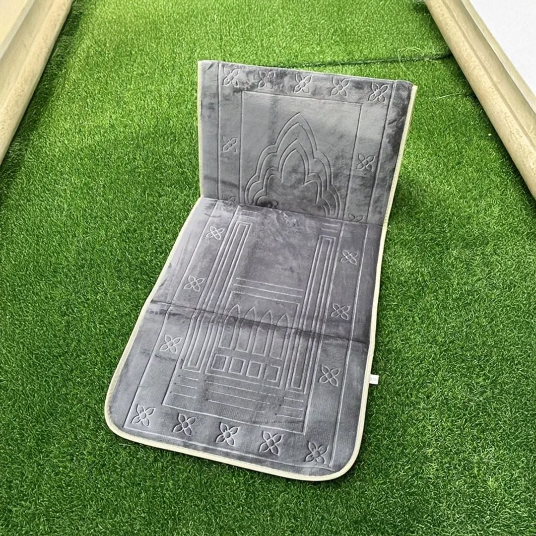 سجادة صلاة قابلة للطي مع مسند ظهر - 15