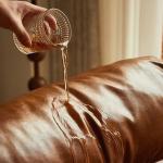 كرسي جلد مريح بإطار خشبي فاخر - 7