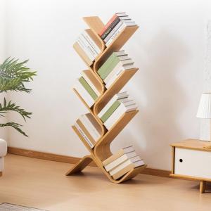 رفوف خيزران أرضية للكتب