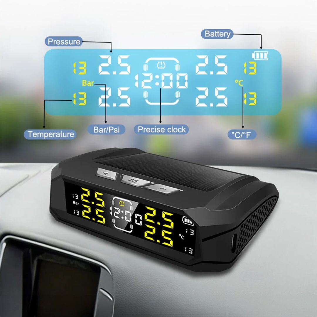 جهاز مراقبة ضغط الإطارات بالطاقة الشمسية - 2