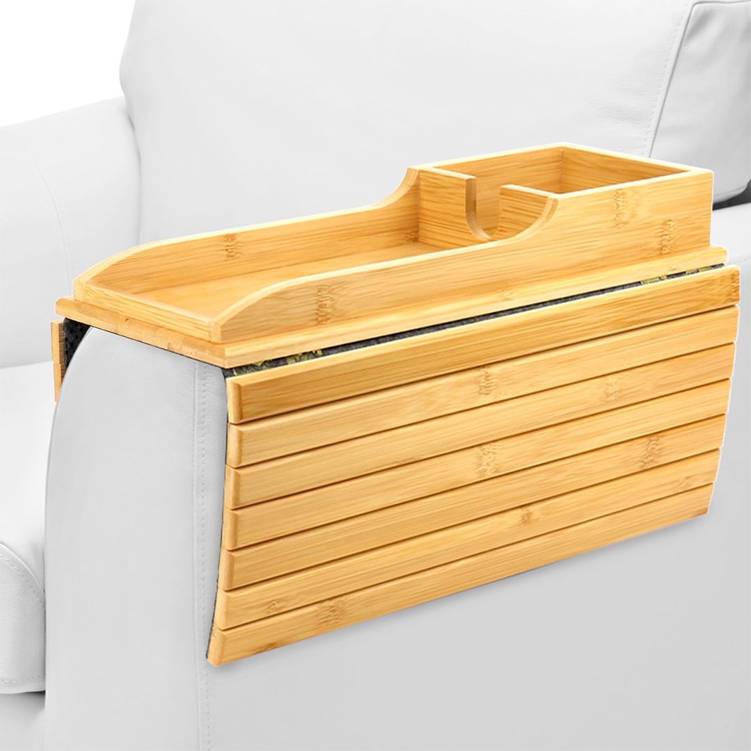 Bamboo Sofa Armrest Tray - 12