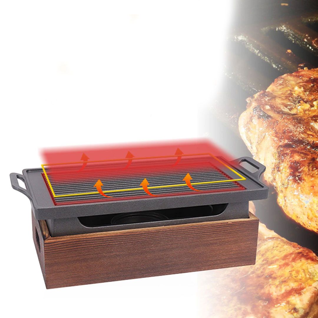 Wooden Base BBQ Grill product thumbnail 17