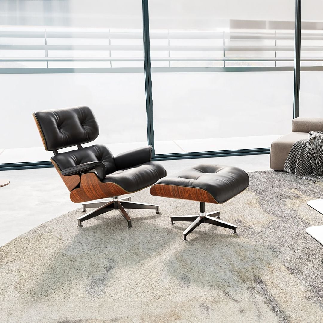 كرسي جلد للمكتب مع مسند للأقدام	 - 7