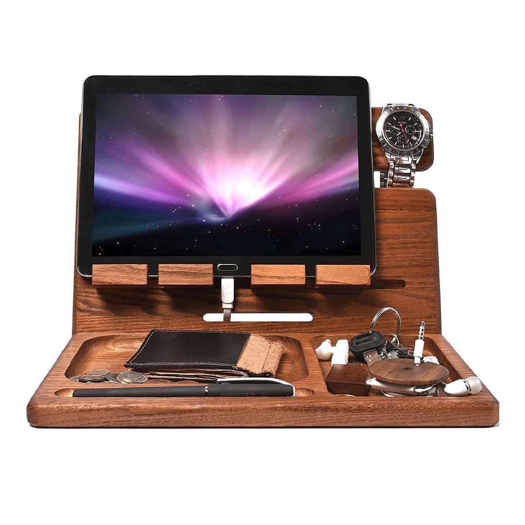 Wooden Organizer With Holder For Phone & Watch product thumbnail 7