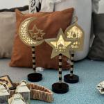 مجموعة ديكورات العيد الخشبية بإضاءة ليد - 1