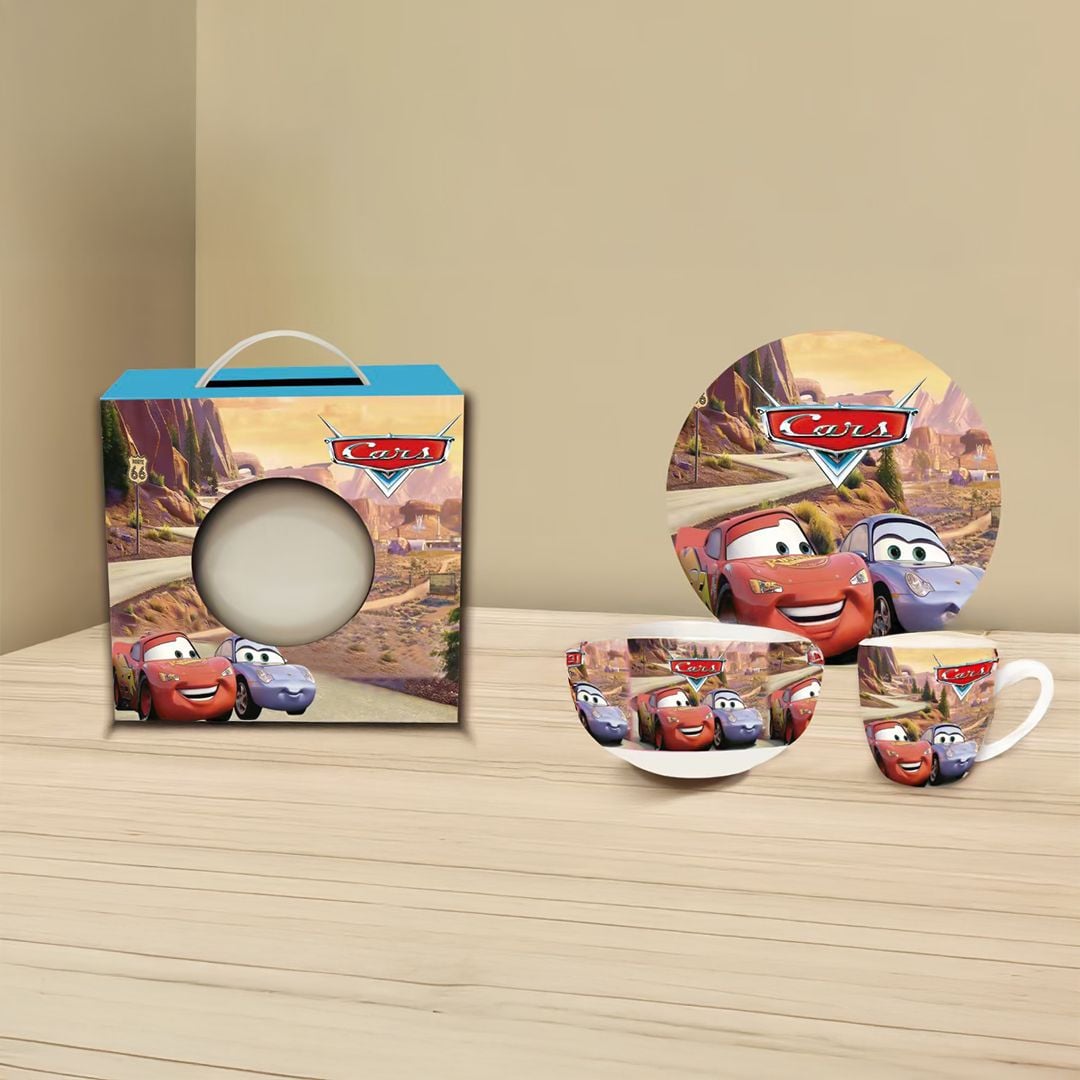 أدوات طعام للأطفال بتصميم CARS - 1