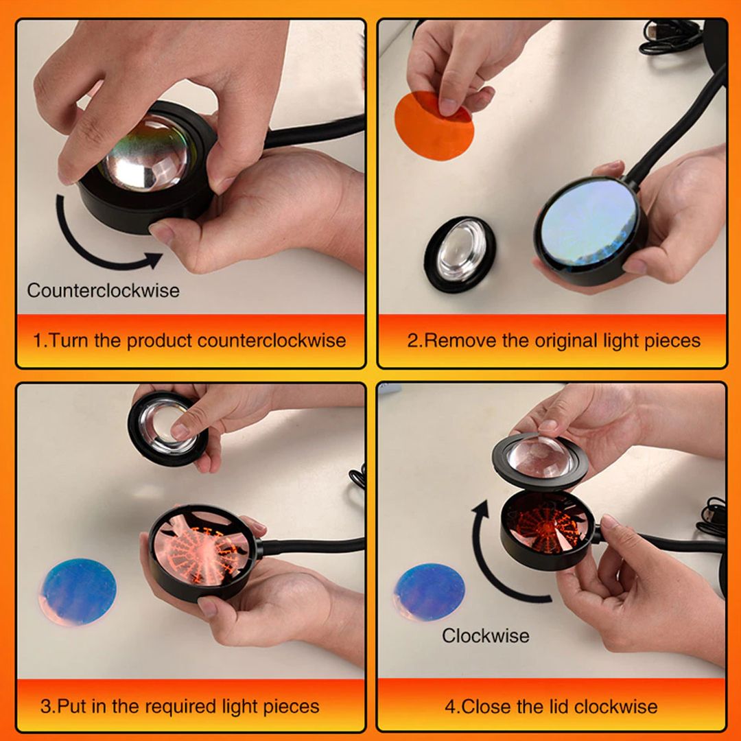 Smart Bluetooth Sunset Projection Lamp - 10