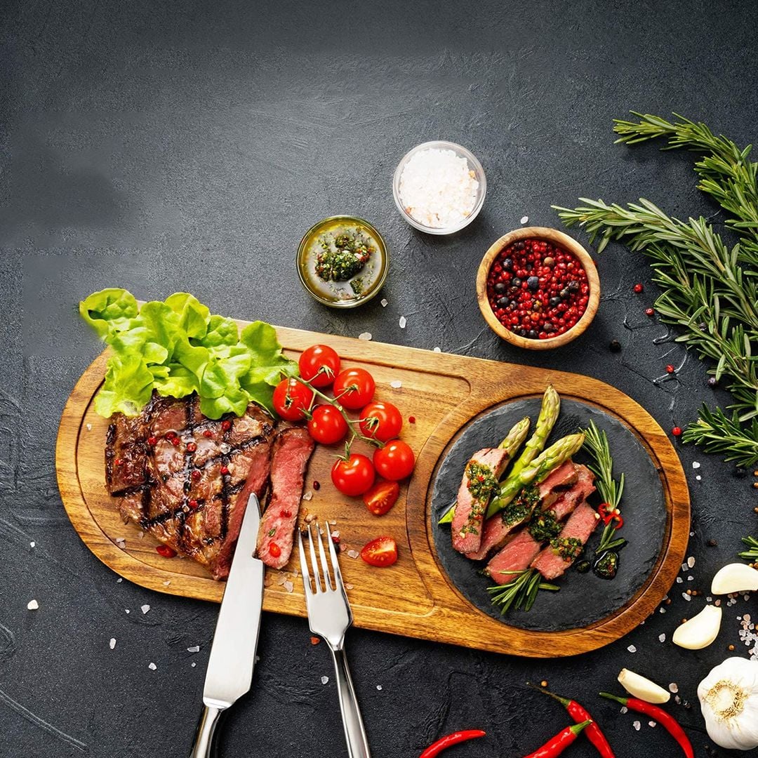 Steak Serving Board with Slate Stone product thumbnail 2
