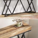 كونسول خشبي بإطار معدن - 6