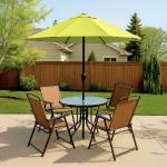 طقم جلوس خارجي مع مظلة - 9