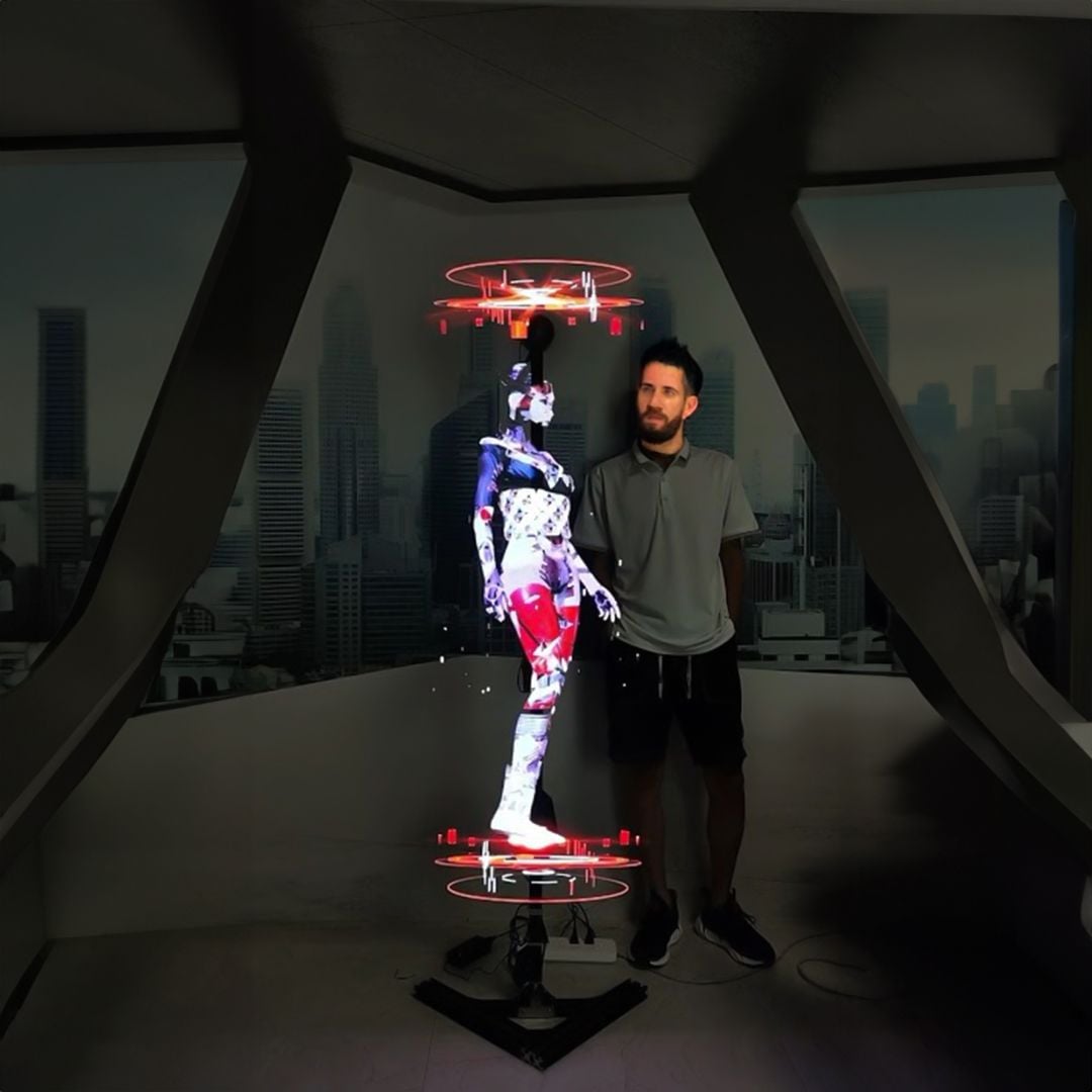 جهاز عرض هولوجرام 80 سم مع ستاند - 2