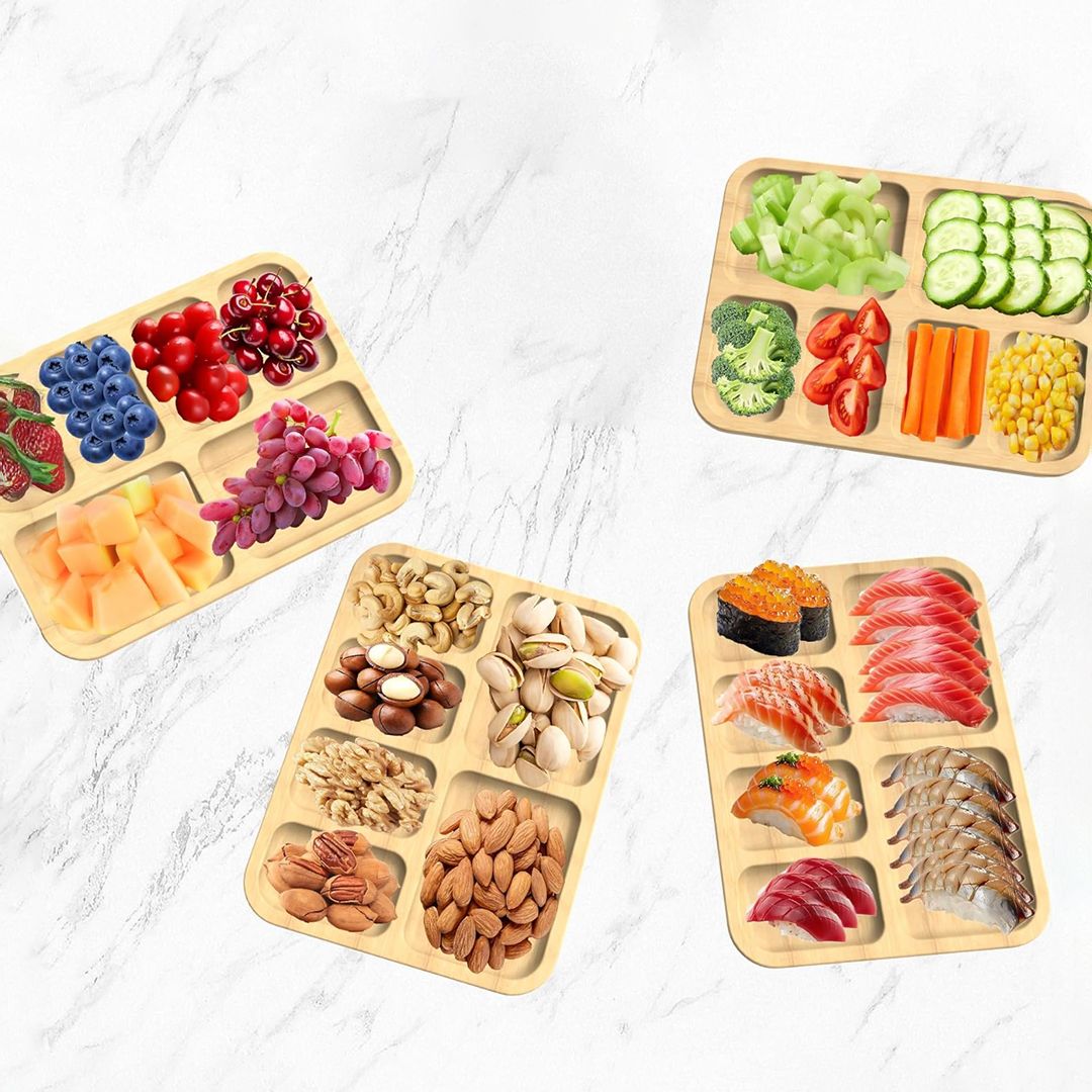 Bamboo Serving Tray with Acrylic Lid - 7