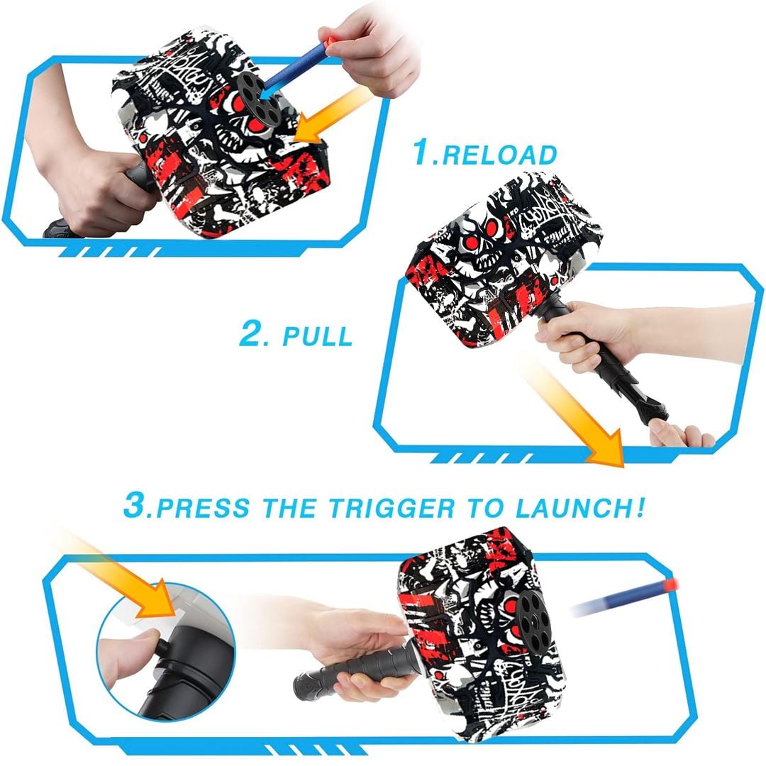 Thor's Super Hammer For Kids With 6 Bullets product thumbnail 6