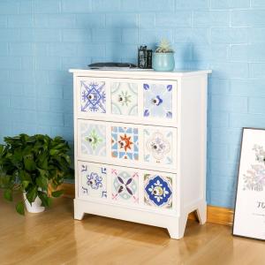 وحدة أدراج خشبية بتصميم فسيفسائي - 5