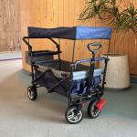 عربة تخييم مع مظلة بأربع عجلات	