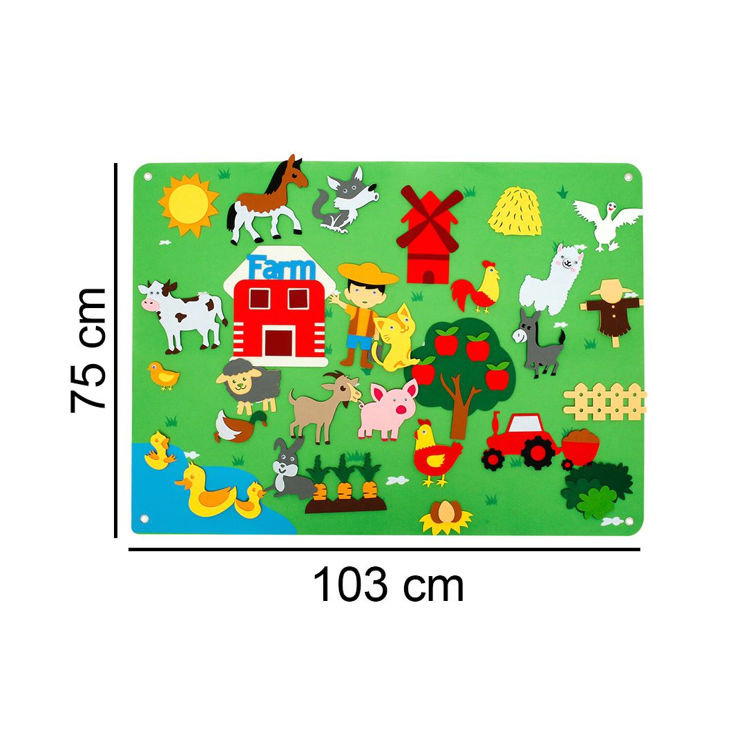 Educational Felt Board For Kids In Farm Animals Pattern product thumbnail 16