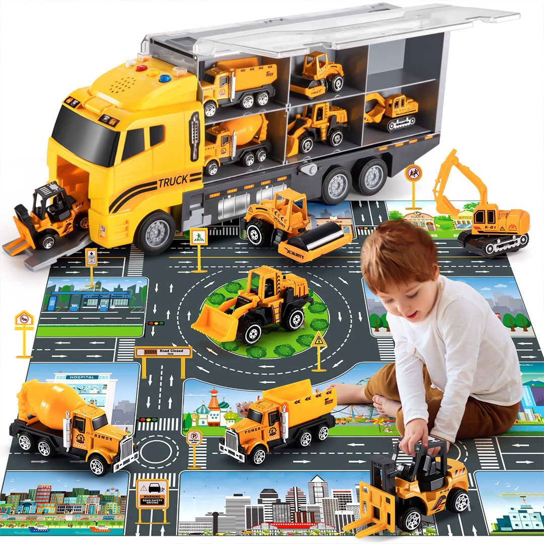 Trucks and Bulldozers Toys with Map product thumbnail 11