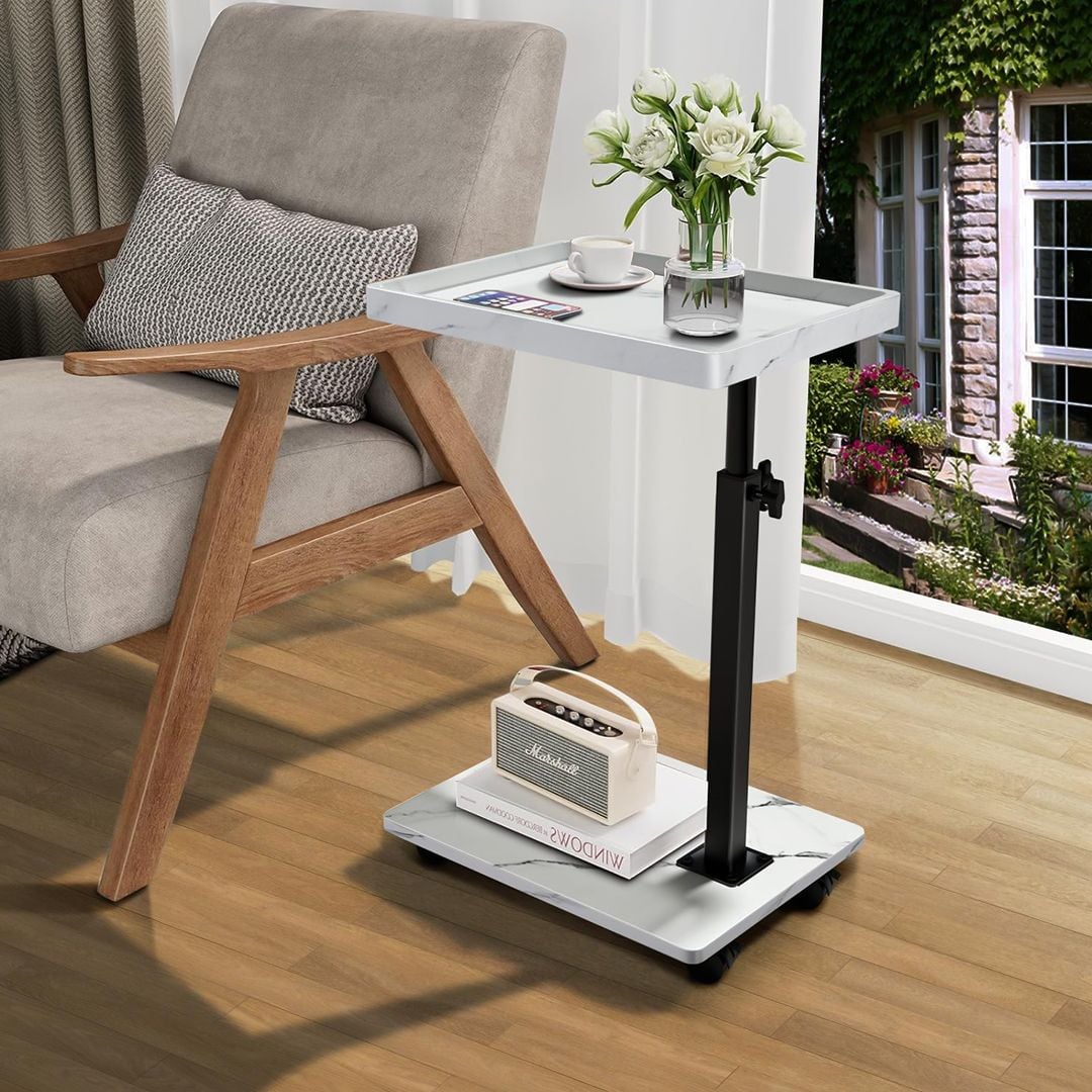 طاولة ضيافة جانبية متحركة بارتفاع مرن - 13