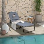 كرسي التشميس القابل للطي مع فتحة للوجه - 15