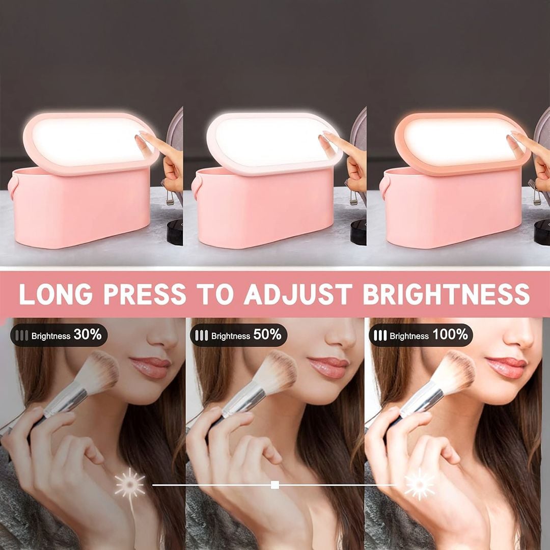 صندوق المكياج مع مرآة ليد - 7