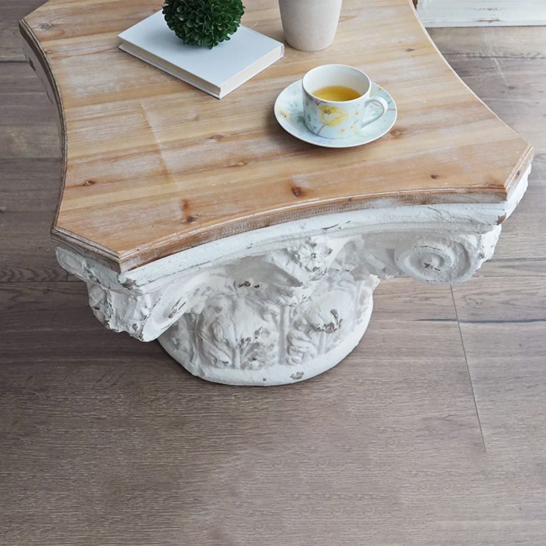 طاولة وسط بقاعدة انتيك حجرية - 5