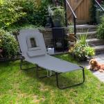 كرسي التشميس القابل للطي مع فتحة للوجه - 3