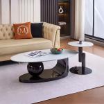 طقم طاولات وسط بيضاوية بتصميم فاخر - 15