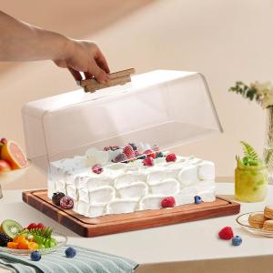 بلاتر التقديم الخشبي مع غطاء