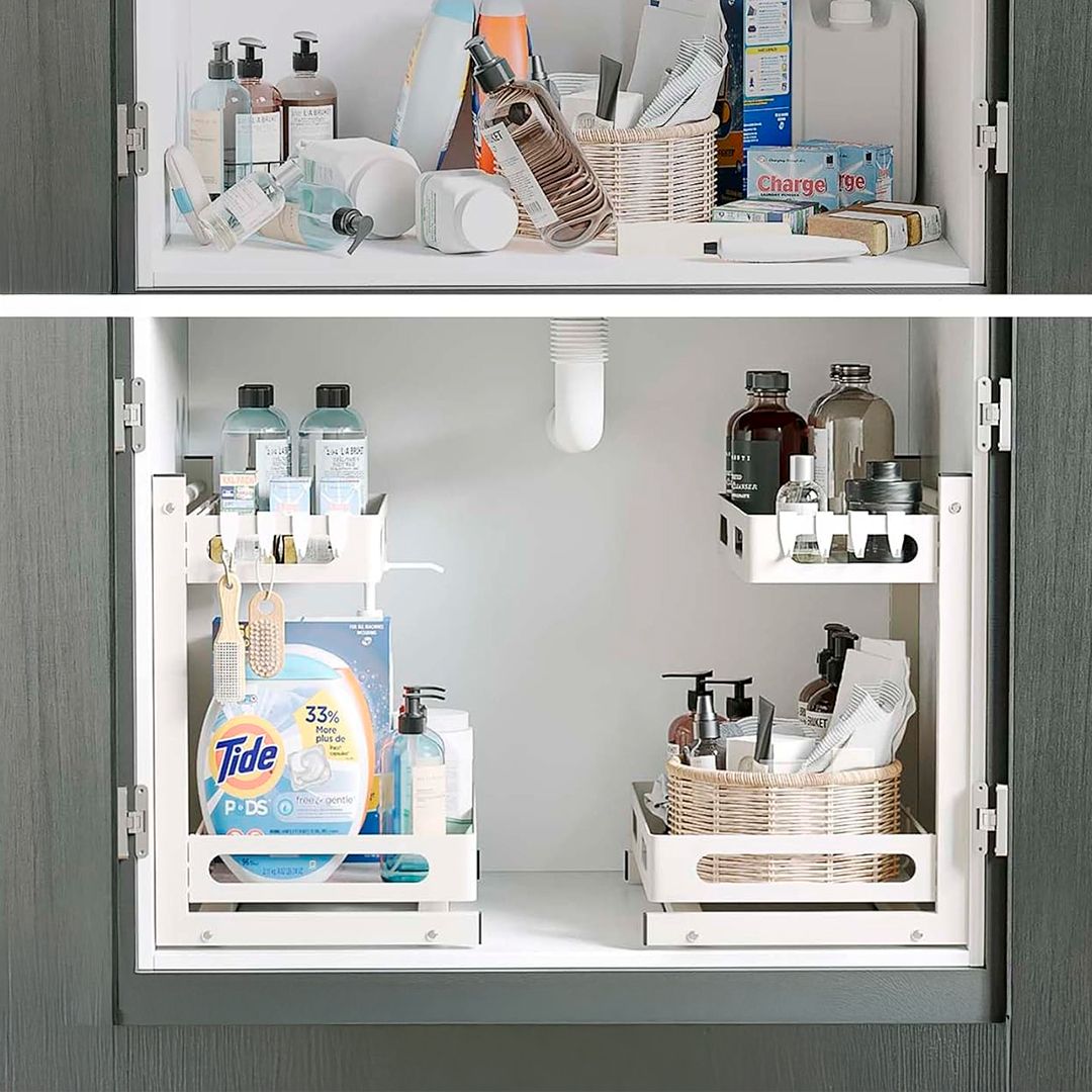 رفوف سحب لتنظيم الخزائن - 9