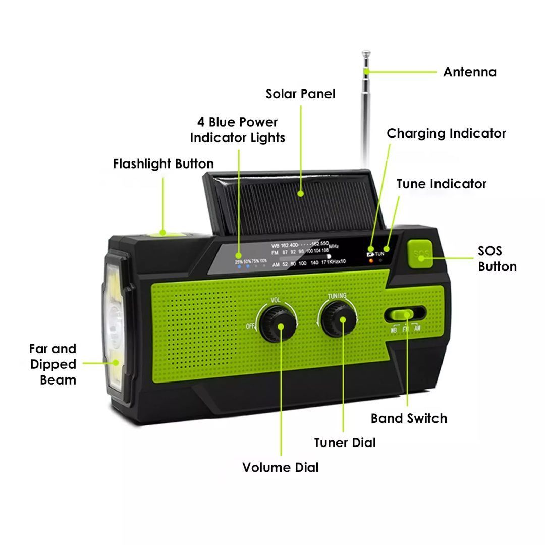 Solar Powered Rechargeable Radio product thumbnail 6