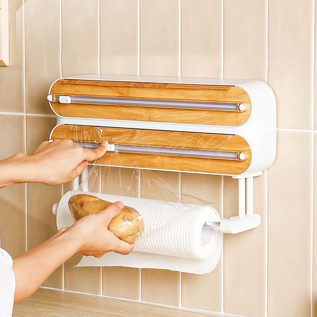 موزع تغليف مزدوج مع حامل للمناديل - 13