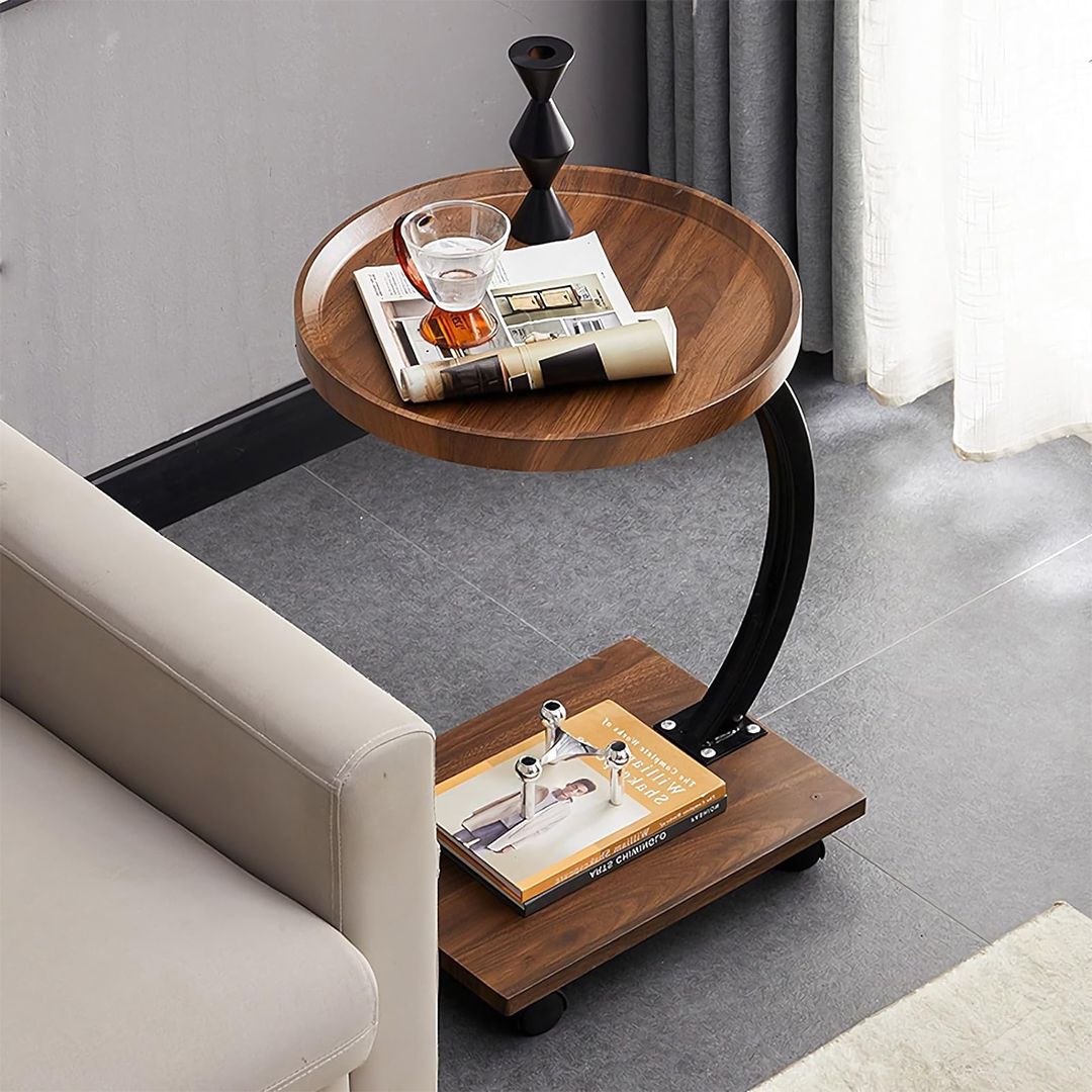 طاولة جانبية بتصميم دائري - 4