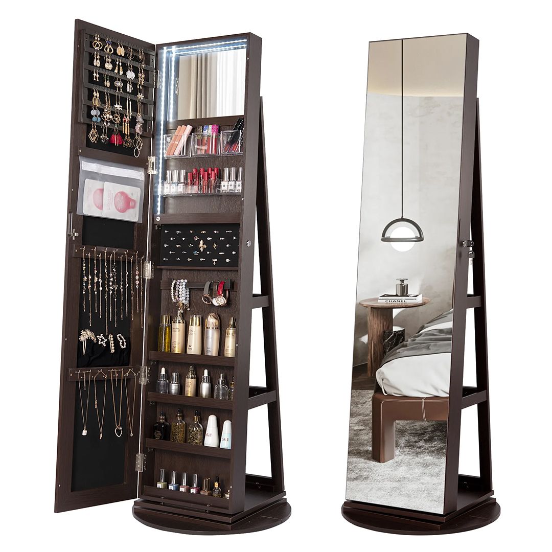 مرآة مع خزانة مجوهرات مضيئة	 - 12