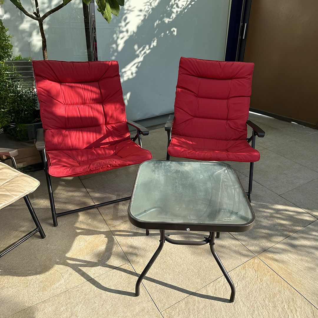 Outdoor Seating Set with Glass Table product thumbnail 4