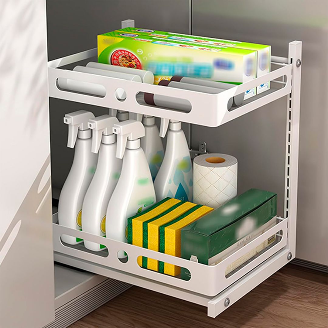 رفوف سحب لتنظيم الخزائن - 8