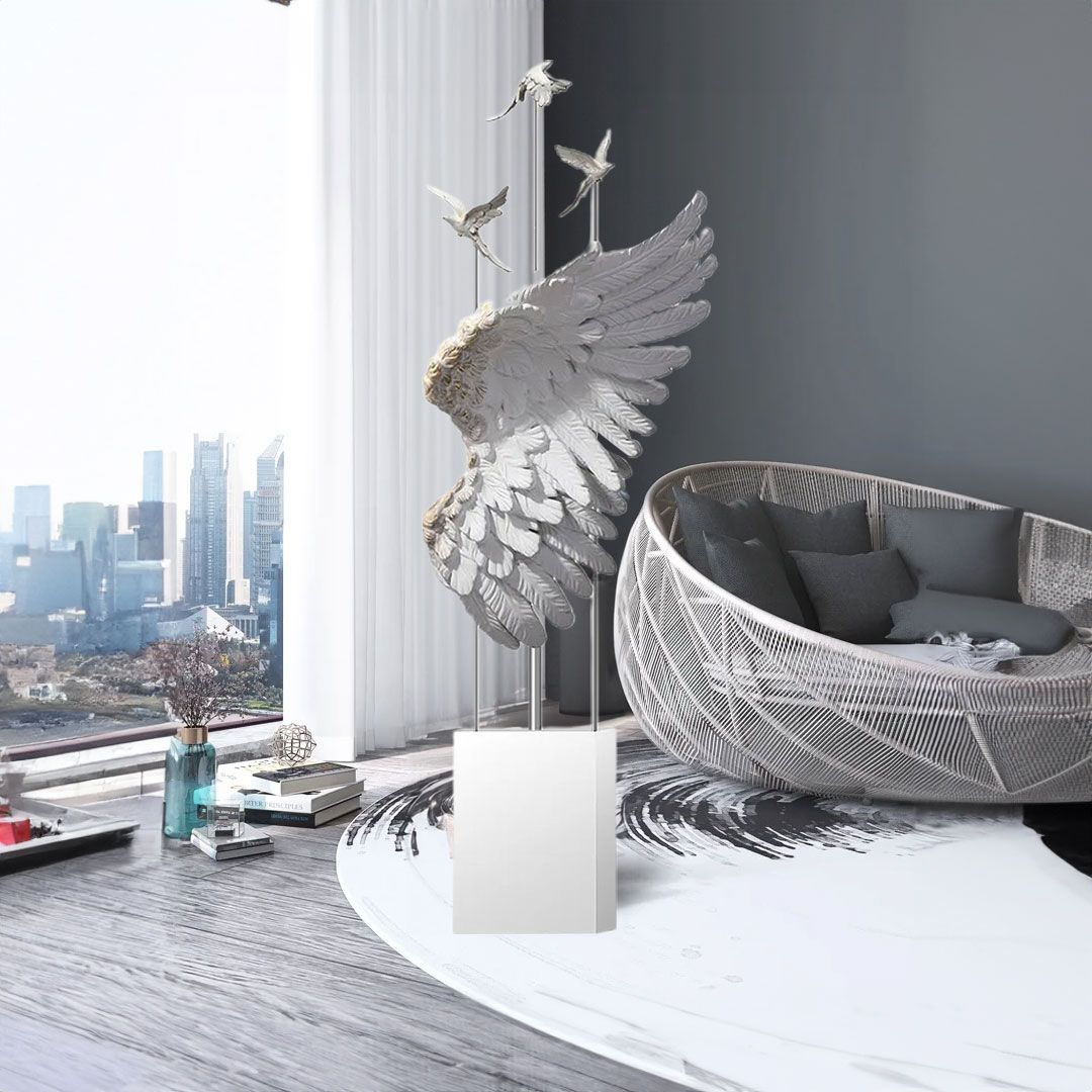  تمثال ديكور آنجل وينغز مع بلوتوث  - 16