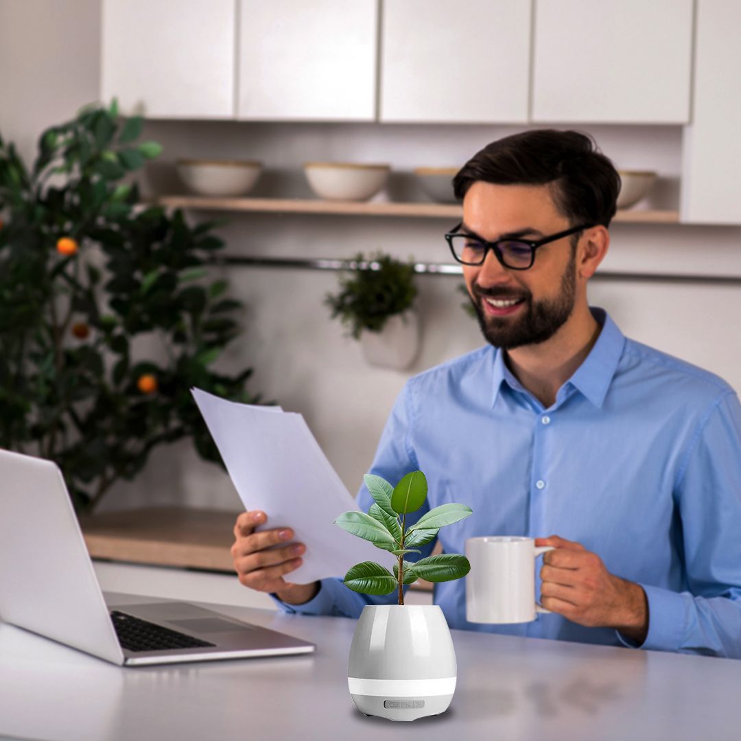 Flower Pot Bluetooth Speaker With Plant product thumbnail 15