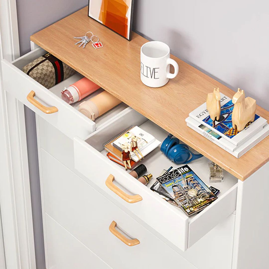 Wooden Shoe Cabinet with Two Drawers product thumbnail 10