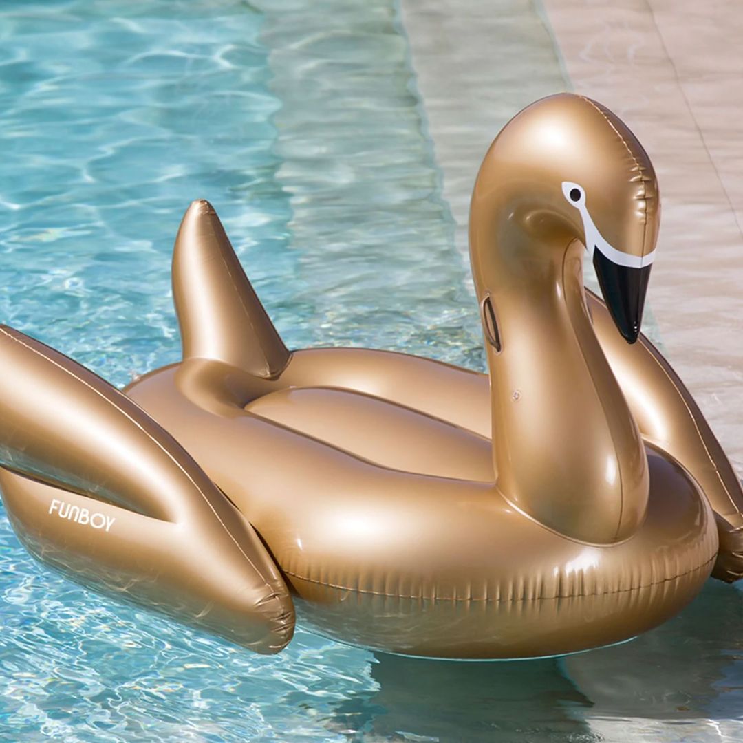Golden Swan Floating Pool Swimming Ring product thumbnail 3