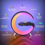 ديكور شاحن لاسلكي مع مكبر الصوت وساعة - 11