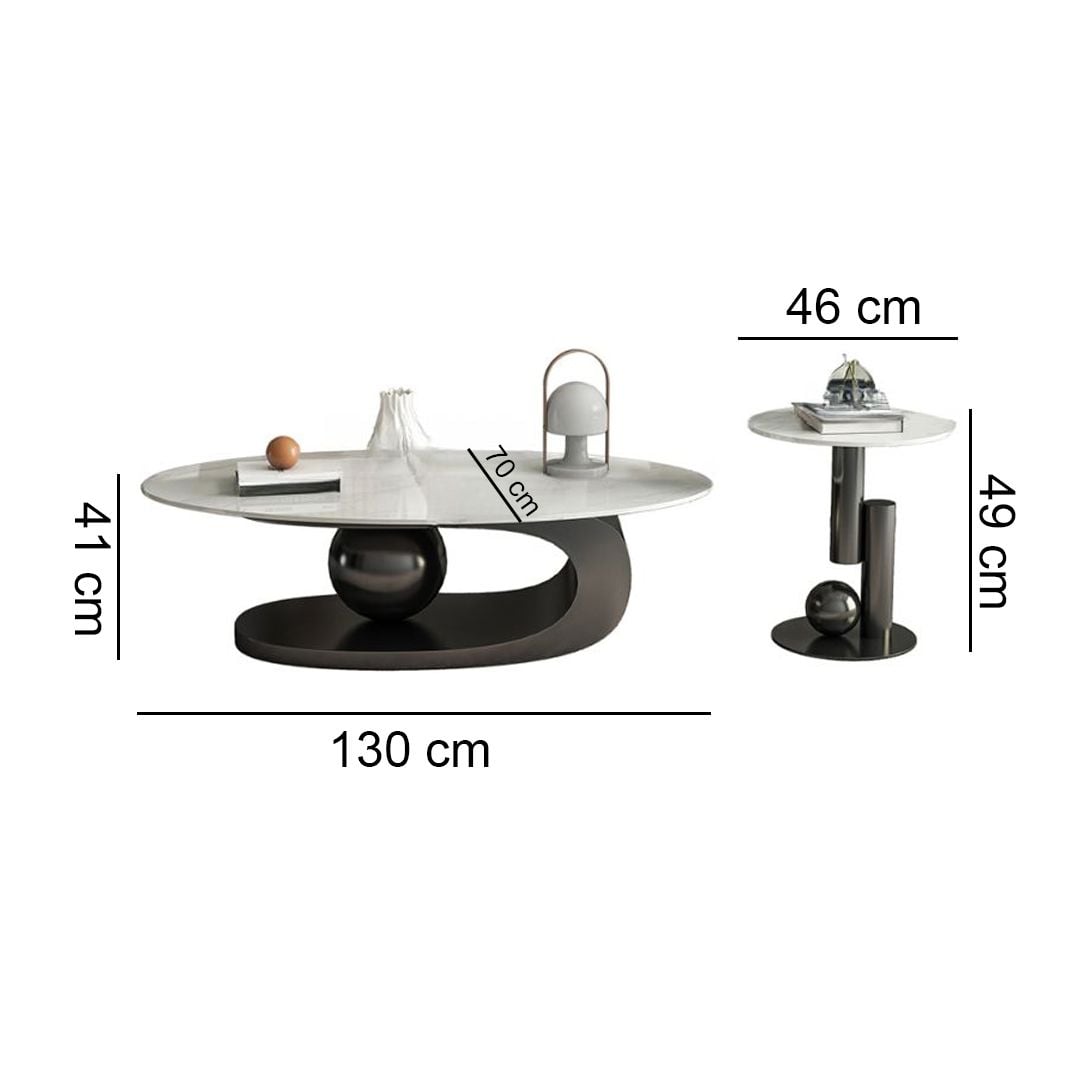 Elegant Oval Center Table Set product thumbnail 19