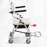 كرسي حمام طبي بعجلات قابل للطي - 8